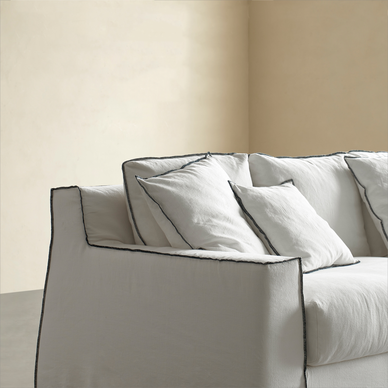 Seek Beige 4-Seater Sofa