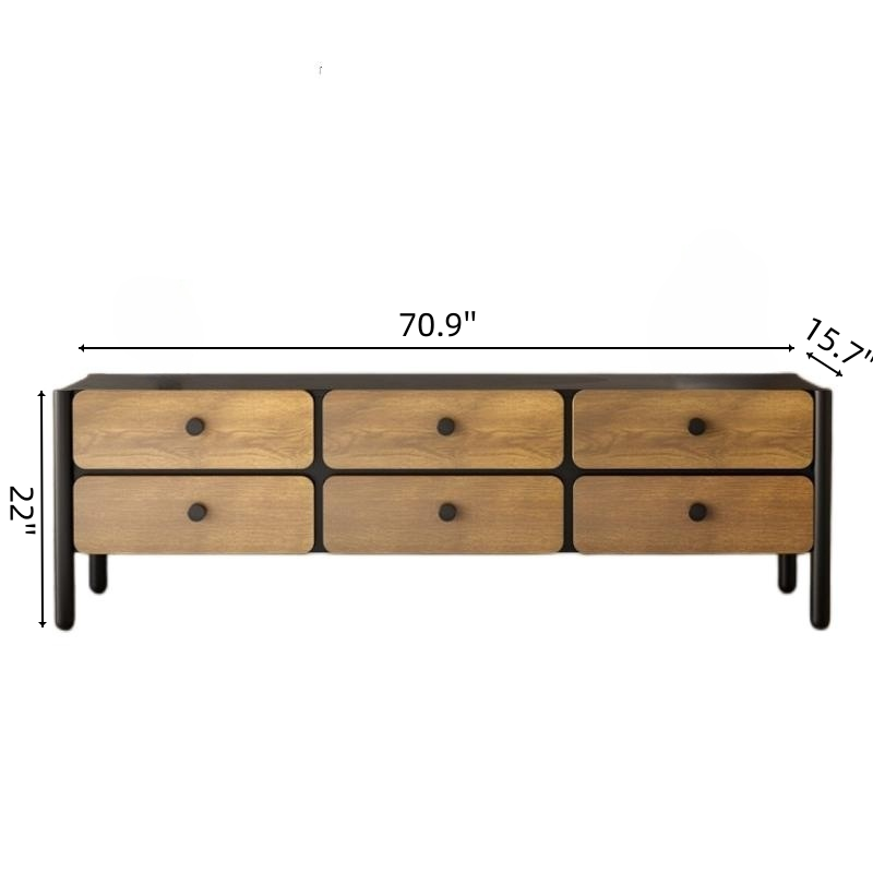 Bay 6-Drawer Wood Dresser for Storage
