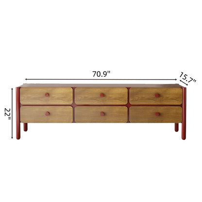 Bay 6-Drawer Wood Dresser for Storage