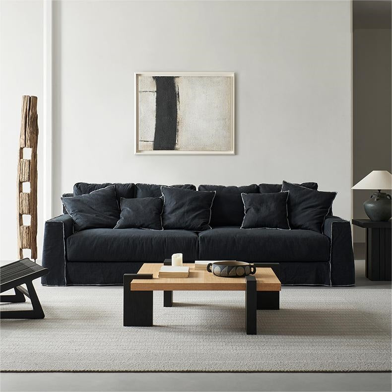 Seek Black 4-Seater Sofa