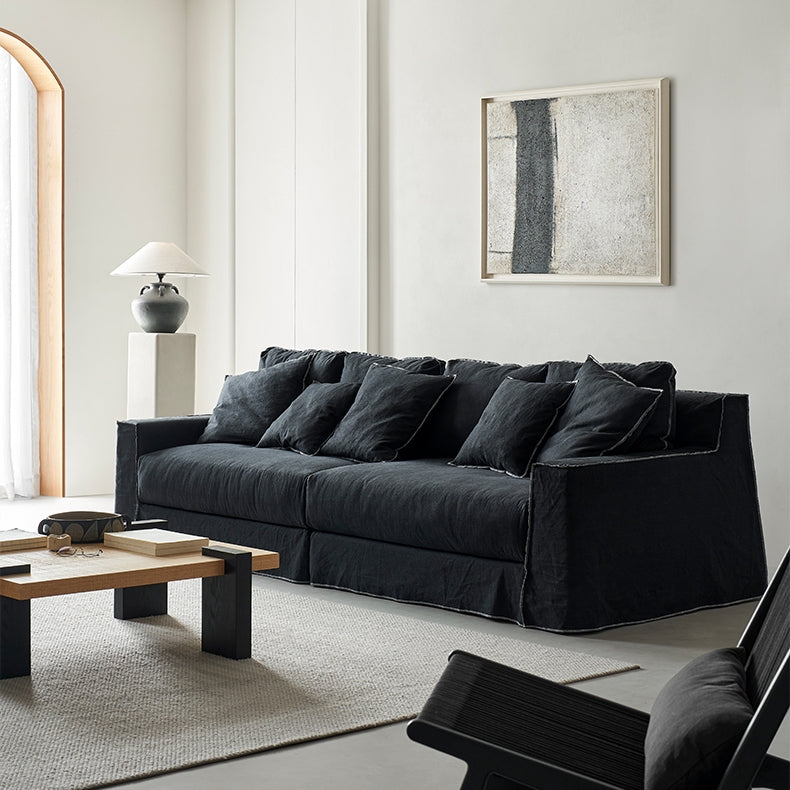 Seek Black 4-Seater Sofa