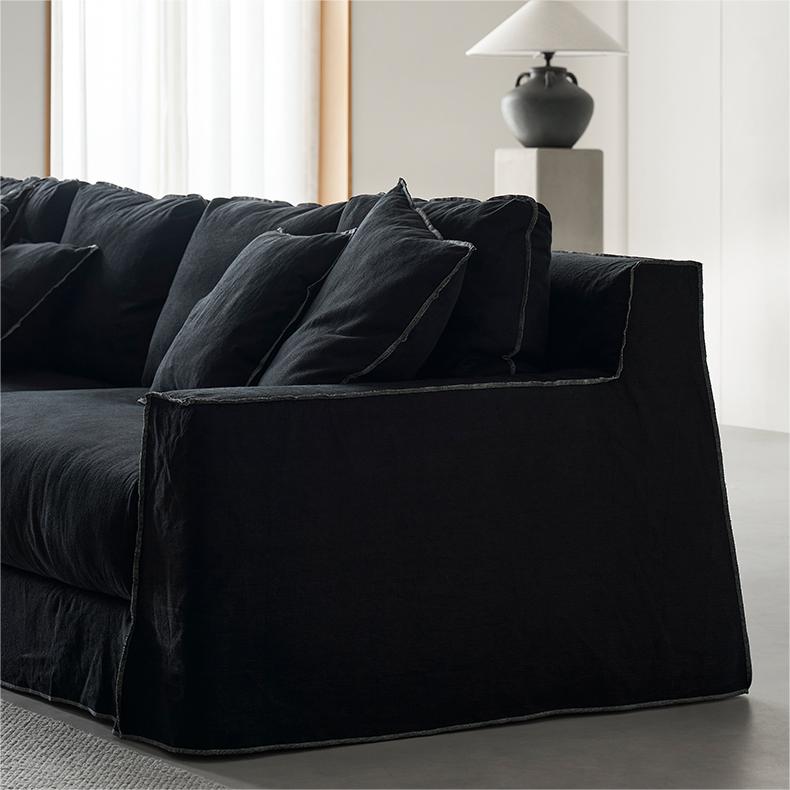 Seek Black 4-Seater Sofa