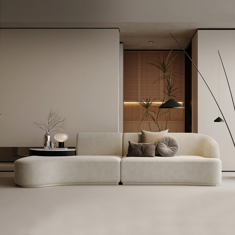 Matte Suede Corner Sponge Sofa