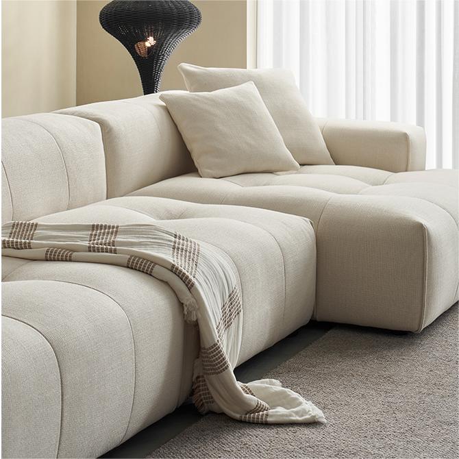 Nature Beige Upholstery Chaise Sectional