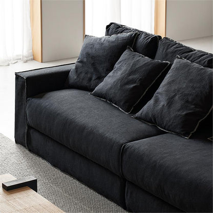Seek Black 4-Seater Sofa