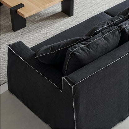 Seek Black 4-Seater Sofa