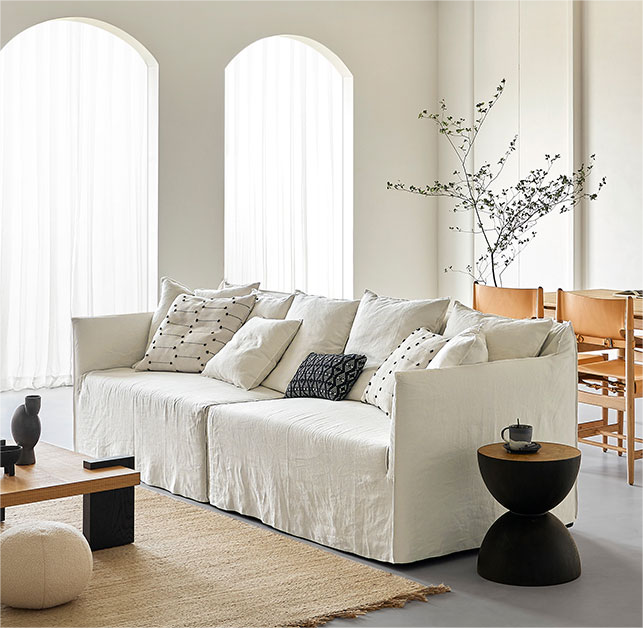 Light Modern Beige Sofa