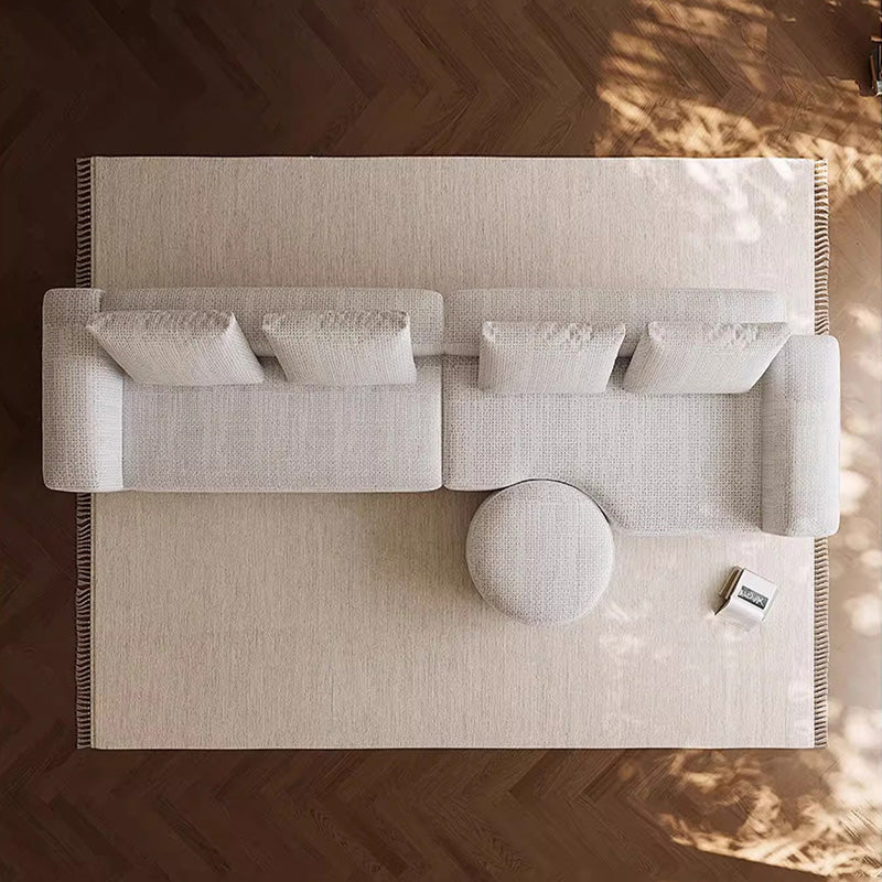 White Goose Down Cream Style Sofa