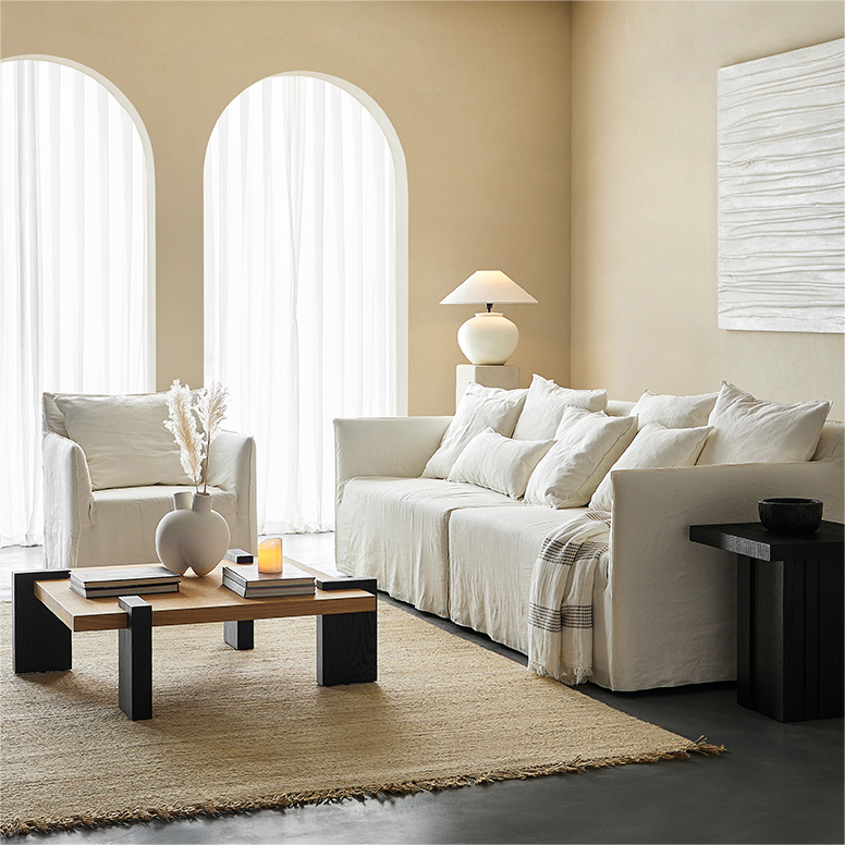 Light Modern Beige Sofa