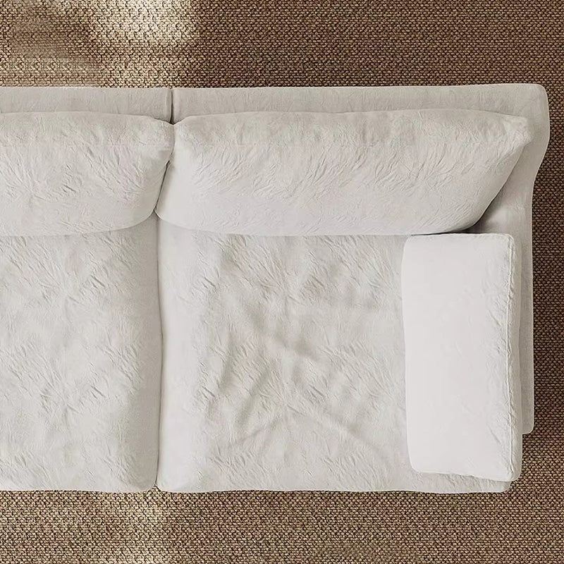 Linen Fabric White Goose Down Sofa