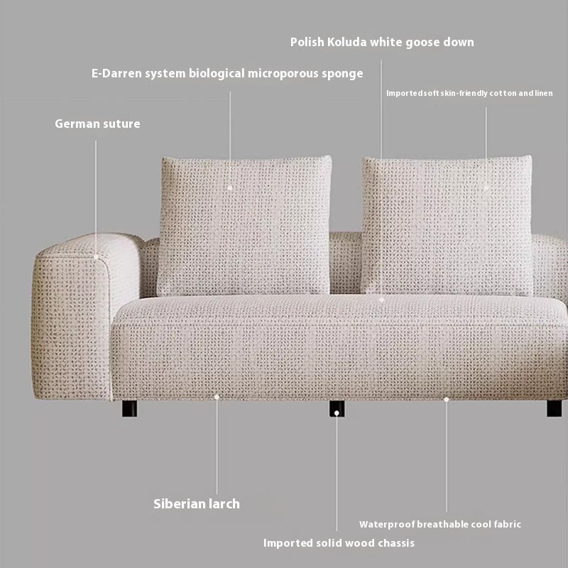 White Goose Down Cream Style Sofa