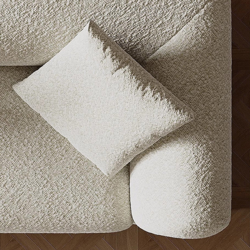 Lamb Wool Cream Style Sofa