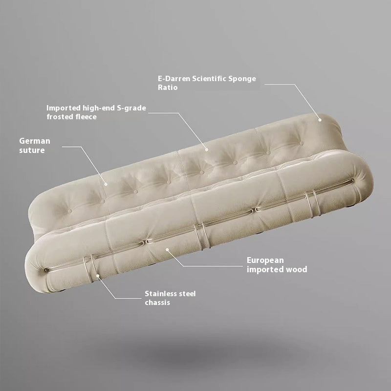 Matte Suede Steel Toothed Sofa