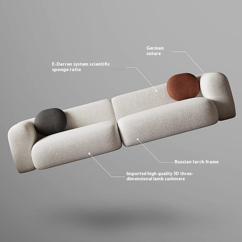 Lamb Wool Living Room Sofa