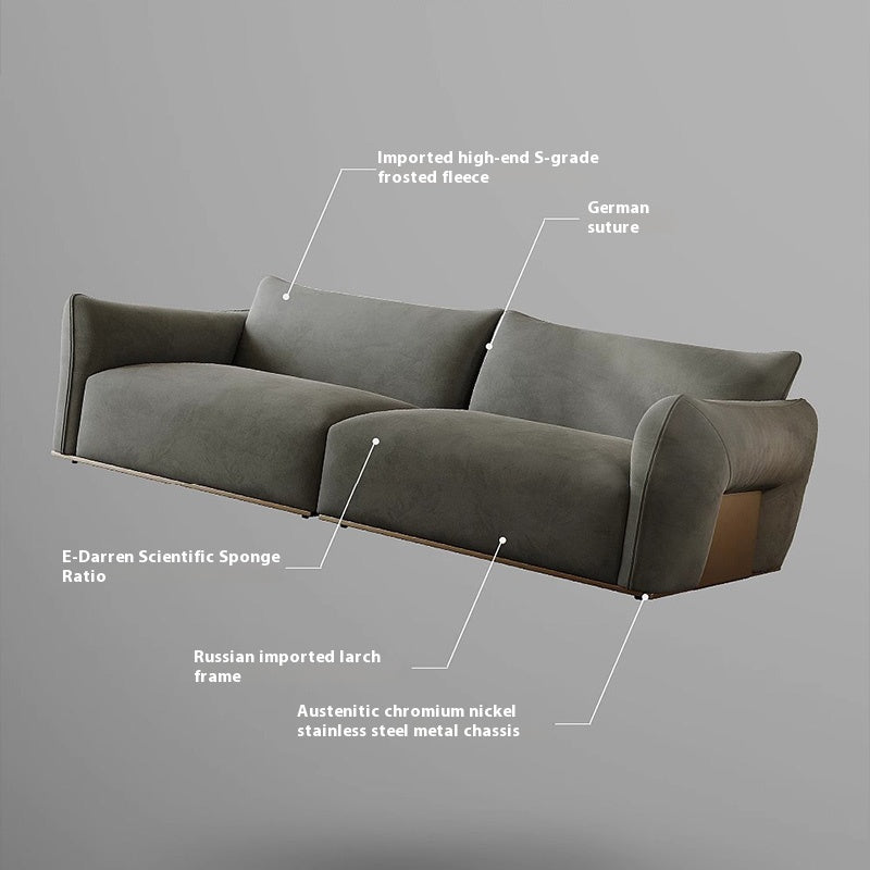 Matte Cloth Simple Straight Sofa