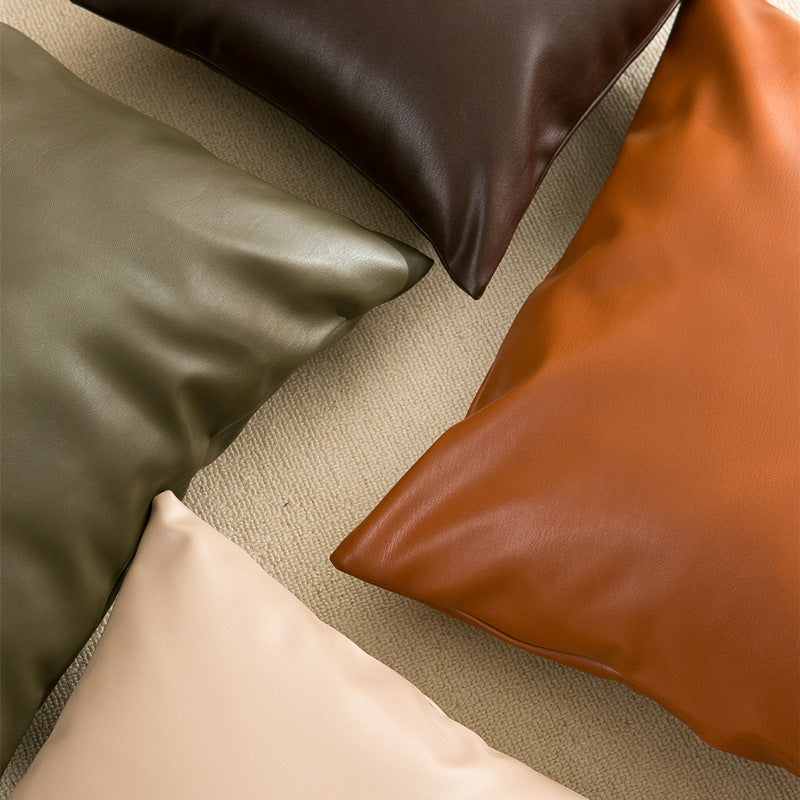 Nordic PU Leather Throw Pillows