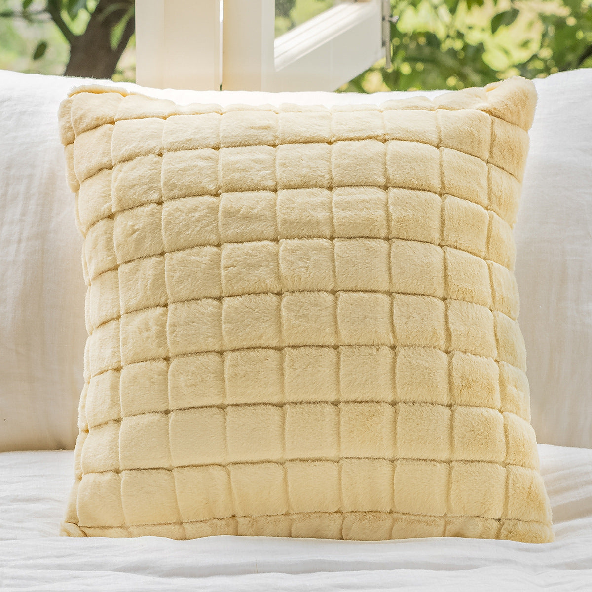 Fluffy Square Throw Pillows