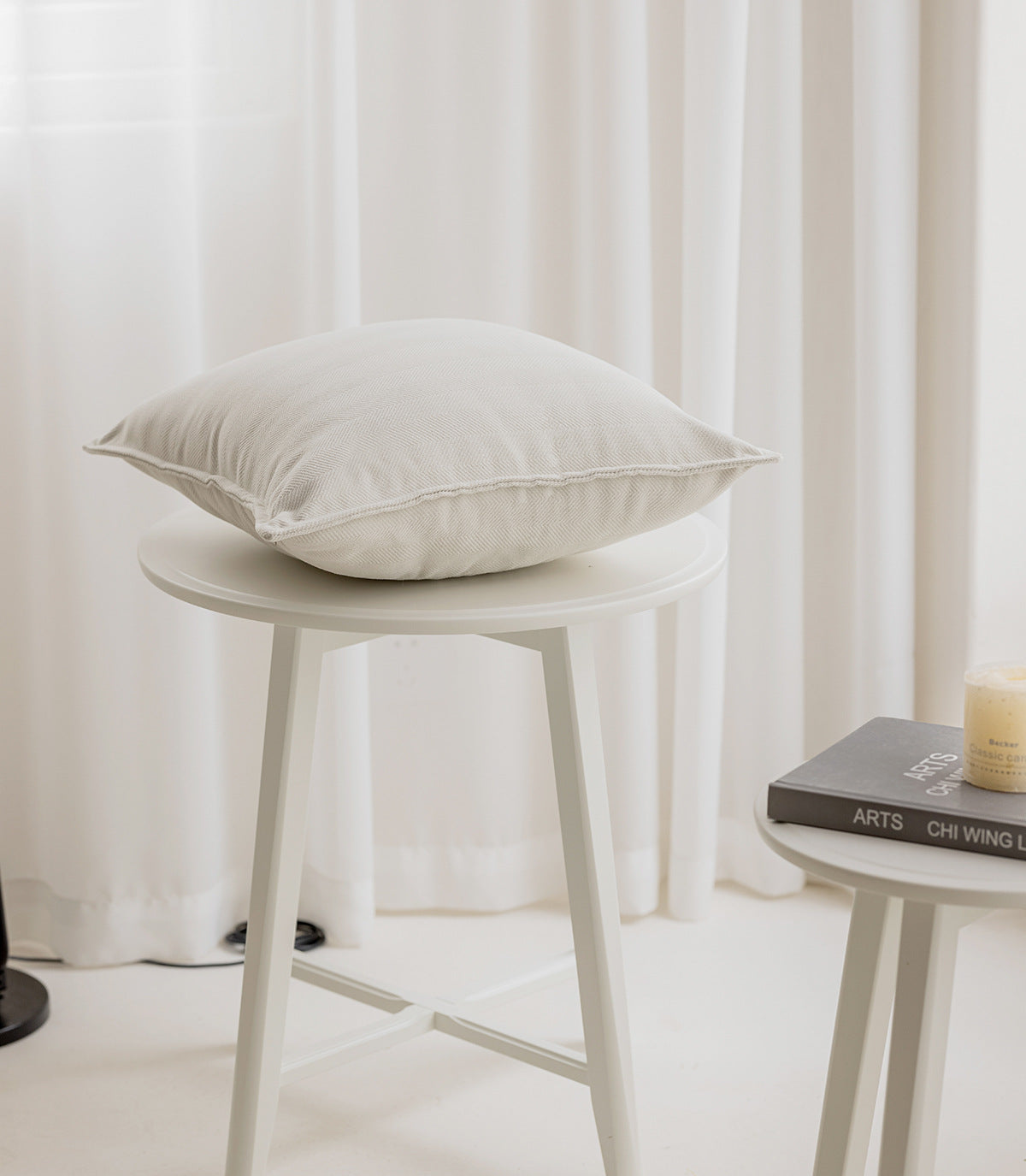 Chic White Classic Throw Pillow