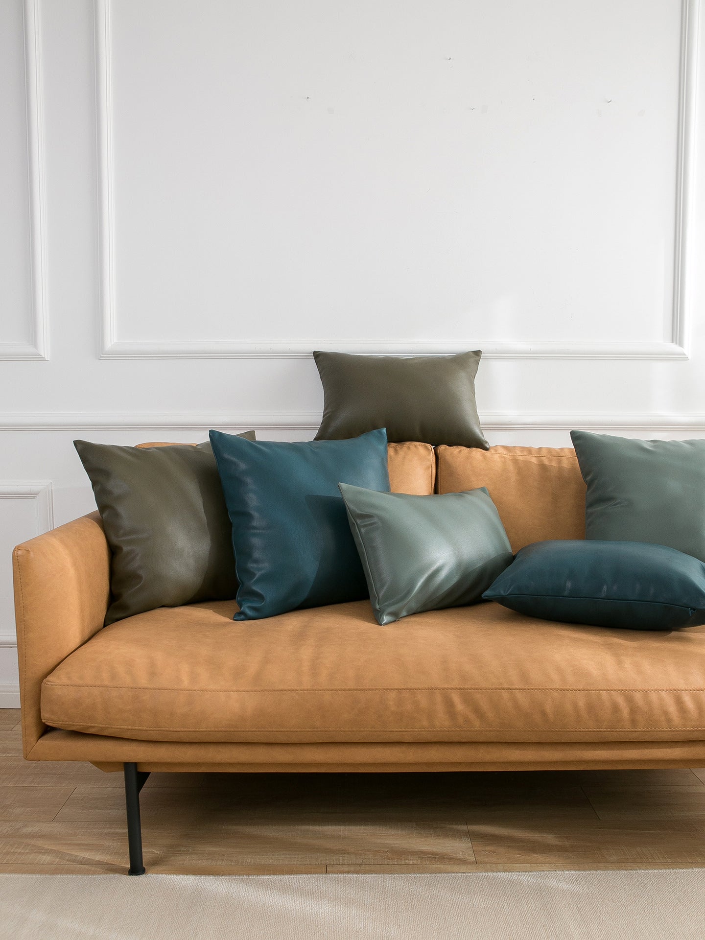 Nordic PU Leather Throw Pillows