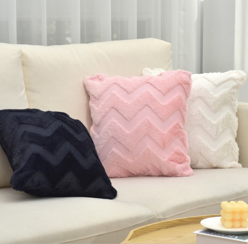 Luminous Pink Soft Plush Decorative Pillow