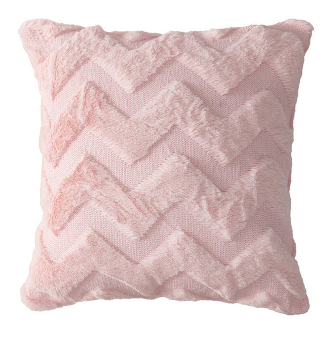 Luminous Pink Soft Plush Decorative Pillow