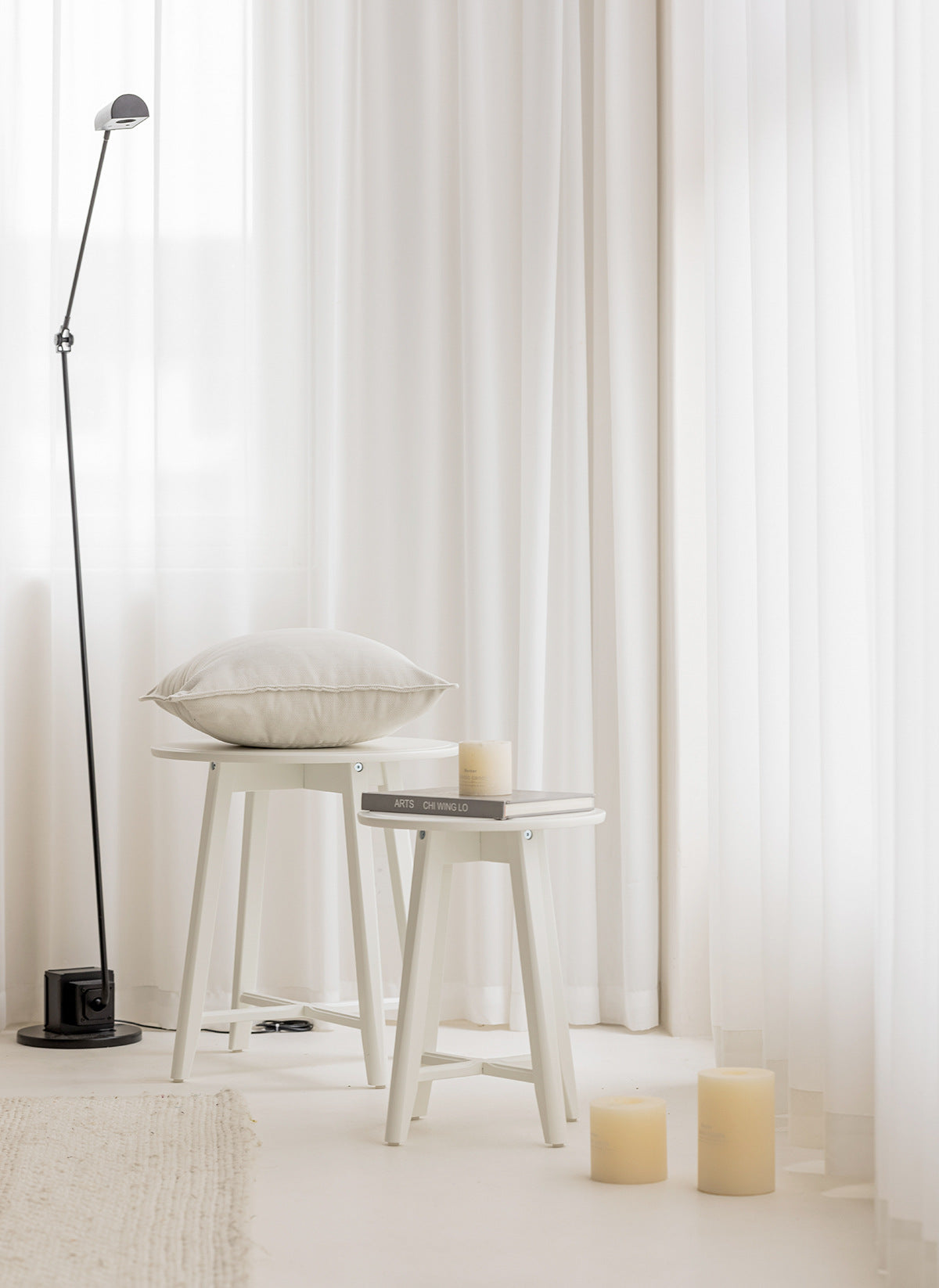 Chic White Classic Throw Pillow