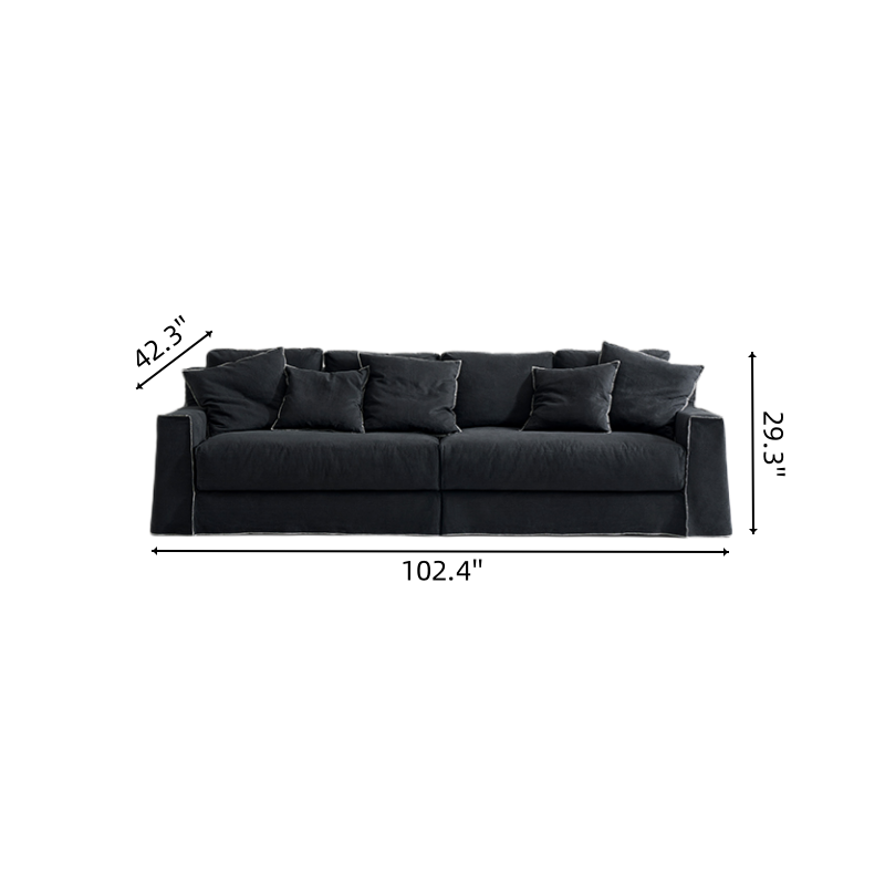 Seek Black 4-Seater Sofa