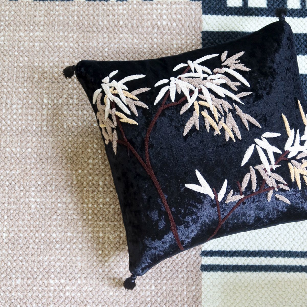 Luxury Black Velvet Pillows