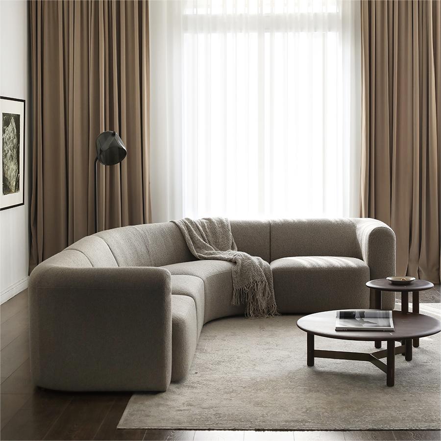 Stone Gray L Shaped Modular Sectional