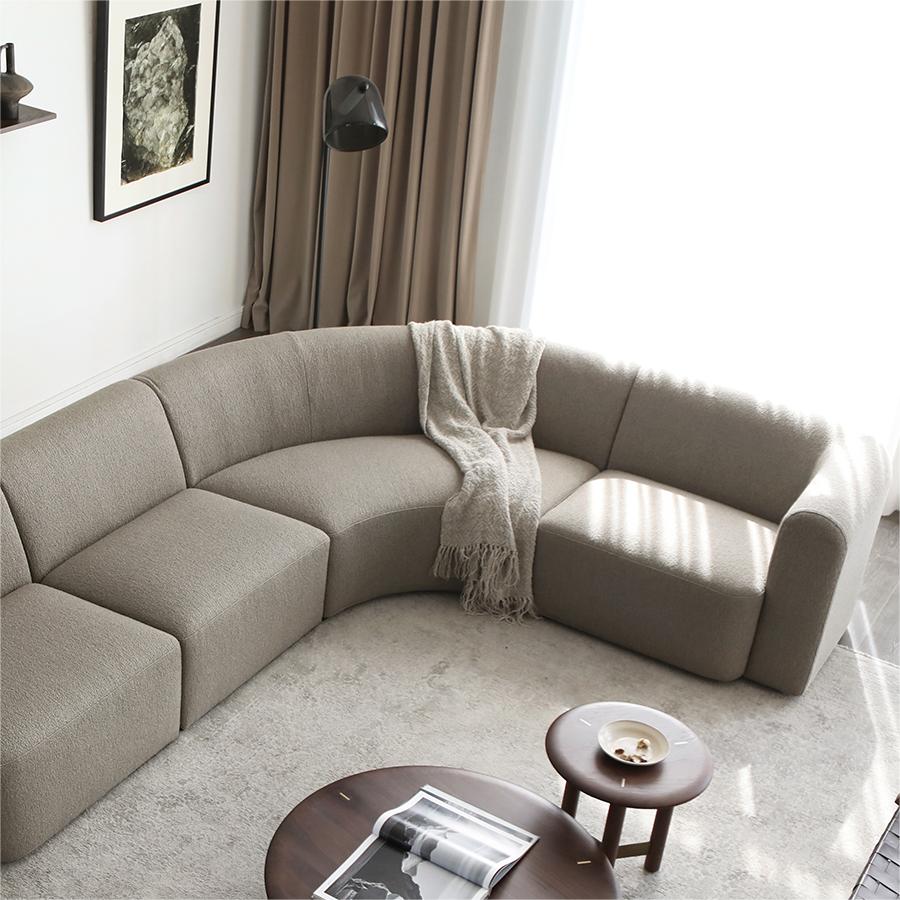 Stone Gray L Shaped Modular Sectional