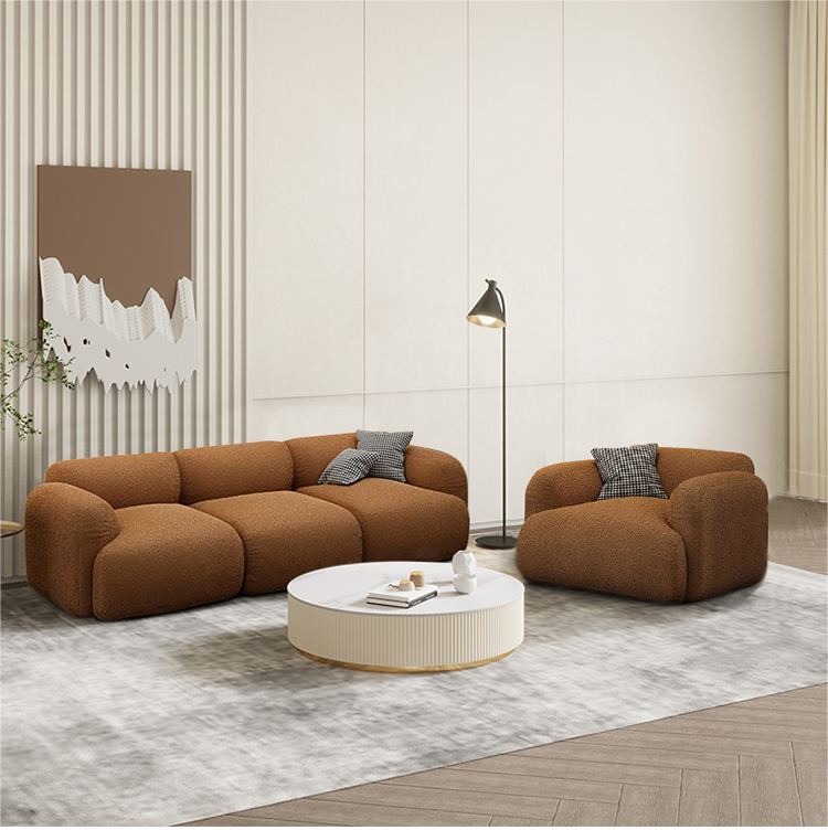 Charm Brown 3-Seater Sofa