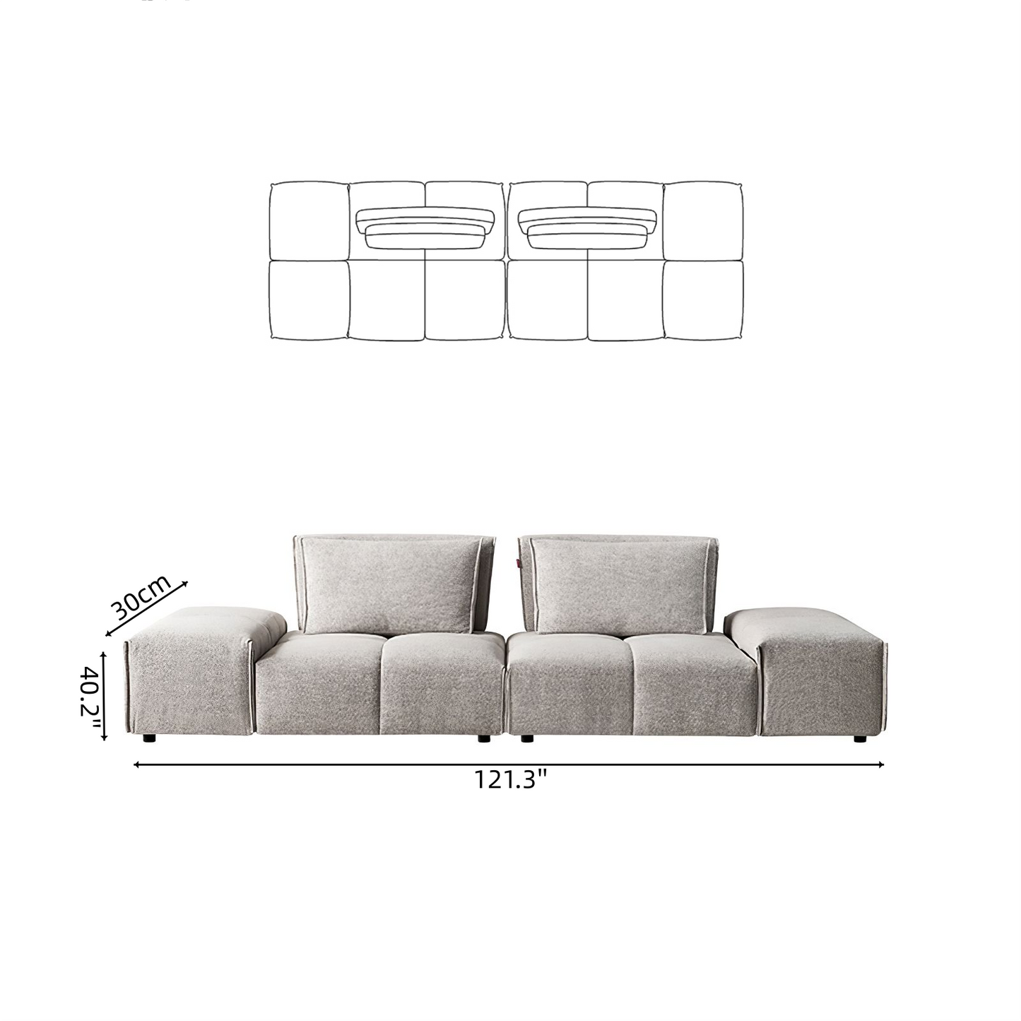 Classical Upholstered Modular Sectional