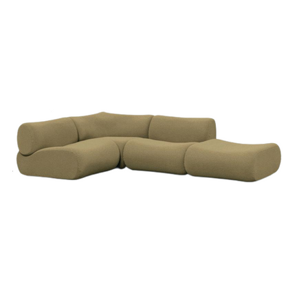 Curved Olive Modular Sectional Sofa