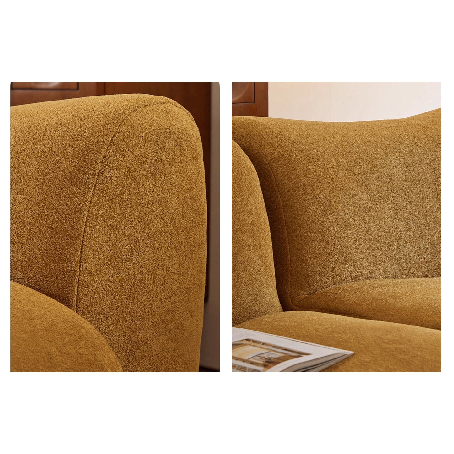 Marigold Sherpa Fleece Compressed Sofa