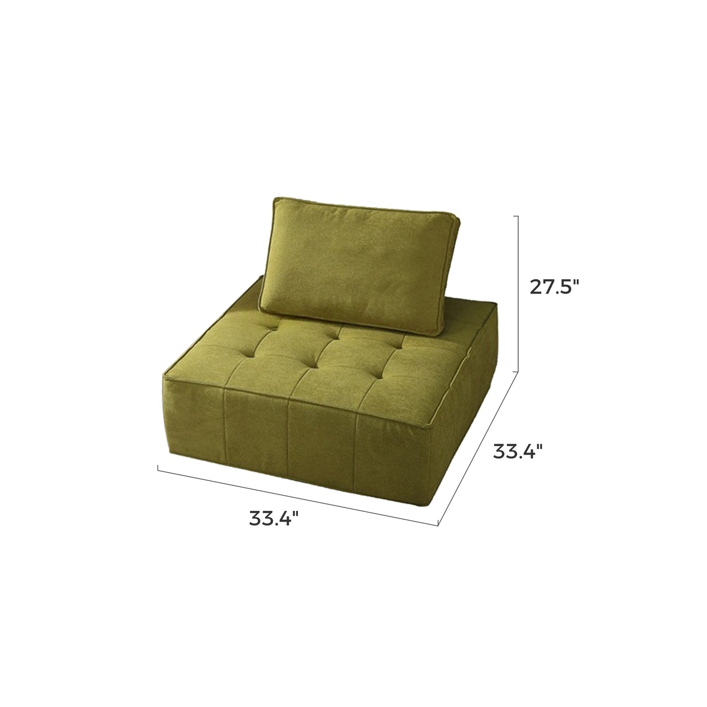 Minimalist Cube Modular Velvet Compressed Sofa