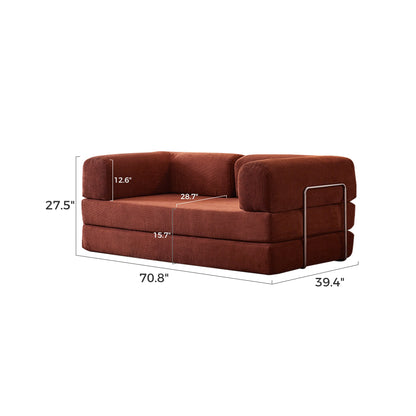 Burgundy Corduroy Sleeper Sofa Bed