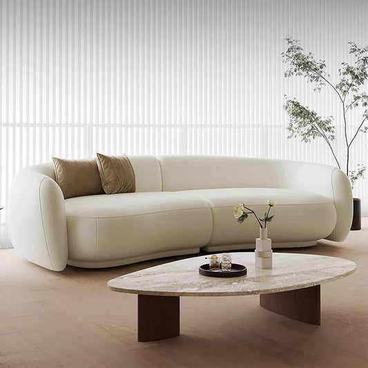 Cowhide Curved Sofa