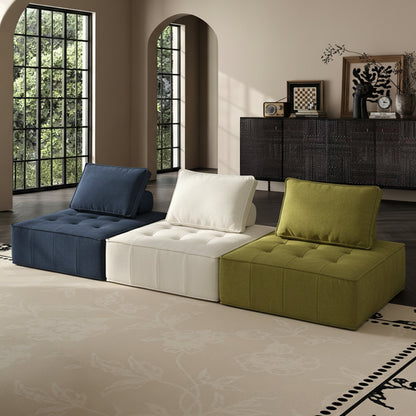 Minimalist Cube Modular Velvet Compressed Sofa