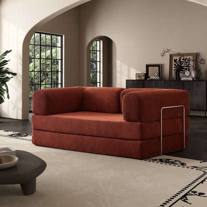 Burgundy Corduroy Sleeper Sofa Bed