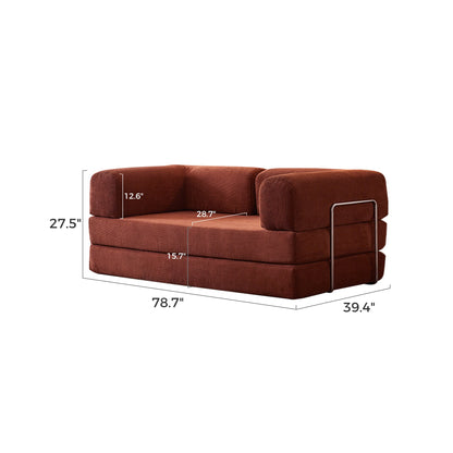 Burgundy Corduroy Sleeper Sofa Bed