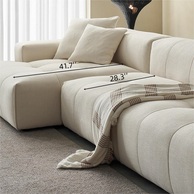 Nature Beige Upholstery Chaise Sectional