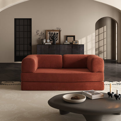 Burgundy Corduroy Sleeper Sofa Bed