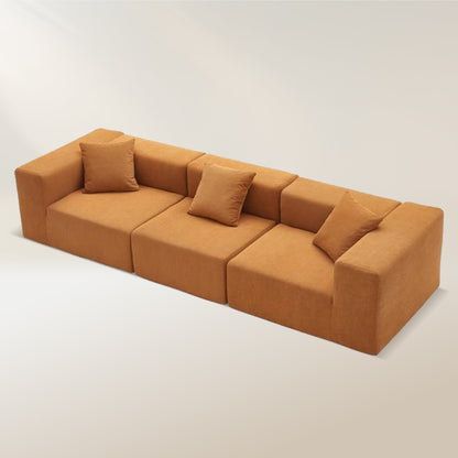 Golden Cube Curduroy Compressed Sofa