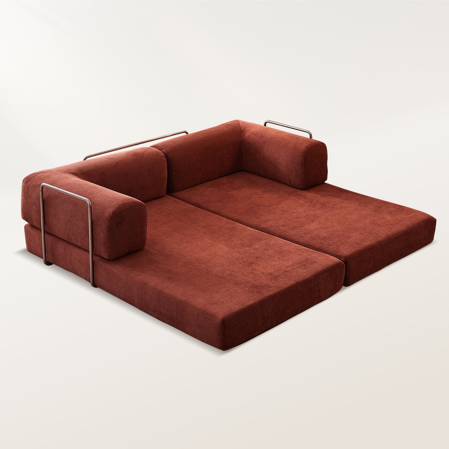 Burgundy Corduroy Sleeper Sofa Bed