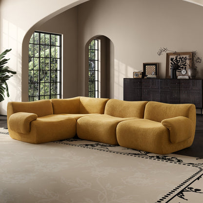 Marigold Sherpa Fleece Compressed Sofa