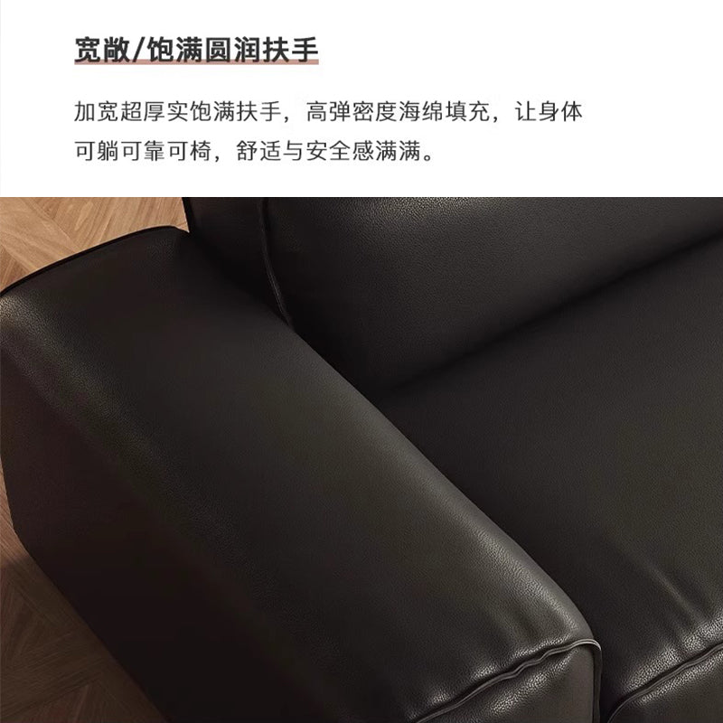 Top Layer Genuine Leather Tofu Block Combination Sofa