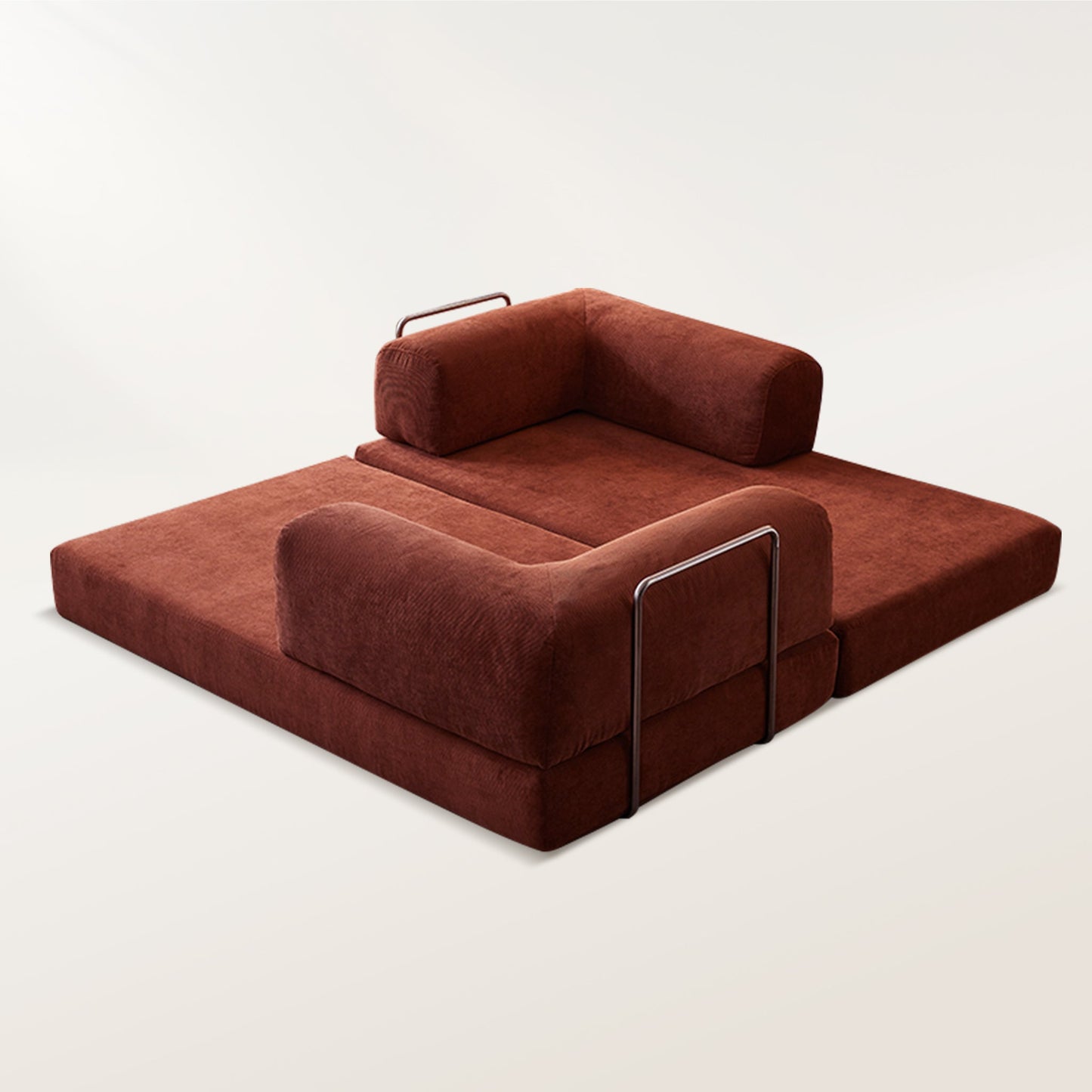 Burgundy Corduroy Sleeper Sofa Bed