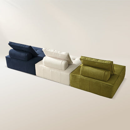 Minimalist Cube Modular Velvet Compressed Sofa