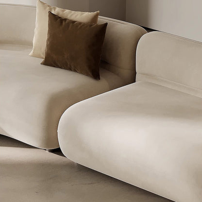 Matte Cloth Curved Sofa