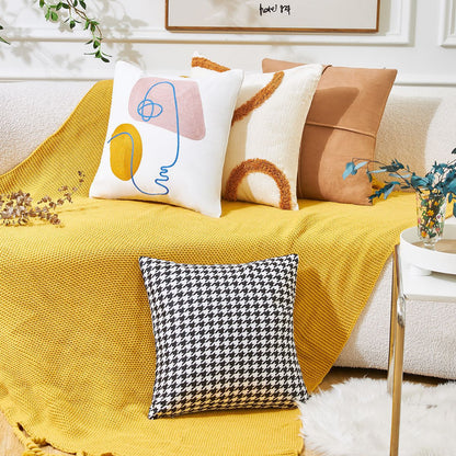 Classic Houndstooth Couch Pillows